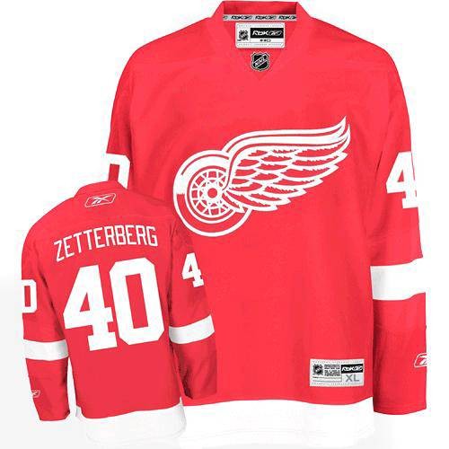 Henrik Zetterberg #40 C Detroit Red Wings Adidas Home Primegreen Authentic  Jersey